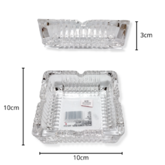 Cenicero Vidrio Cristal Cuadrado Bar Mesa en internet