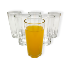 Vasos De Vidrio Labrados X 6 Unidades En Caja Bazar - comprar online