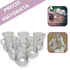 Jarro Jarrito Vidrio Cafe Taza Vidrio 115 Cc X 6 Bazar - comprar online