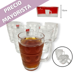 Jarro Jarrito Vidrio Cafe Taza Tazas Vidrio X6 Unidad Bazar