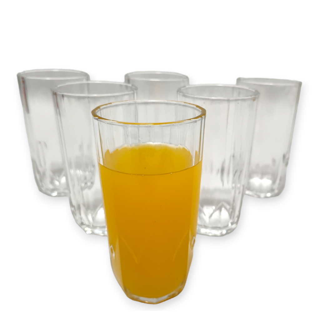 Vasos Vidrio Agua Bebidas Modelos Elegantes 360cc X6 Unds