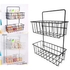 Estante Organizador Doble Multiuso colgante Rack Cocina Baño