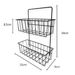 Estante Organizador Doble Multiuso colgante Rack Cocina Baño - comprar online