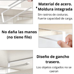 Organizador Porta Rollo Cocina Alacena Colgante Rack Papel