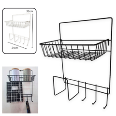 Repisa Cajon Organizador Baño Rack Metal Estante Colgante - tienda online