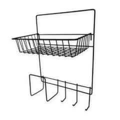 Repisa Cajon Organizador Baño Rack Metal Estante Colgante - pachos