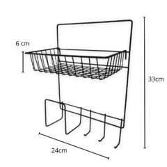 Repisa Cajon Organizador Baño Rack Metal Estante Colgante en internet