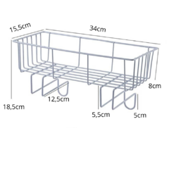 Cajón Organizador Baño Rack Metal Cesto Estante Colgante - comprar online