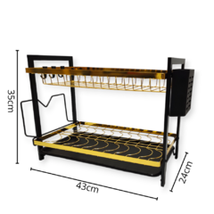 Secaplatos Escurridor 2 Pisos Bandeja Cocina Mesada Bazar - comprar online