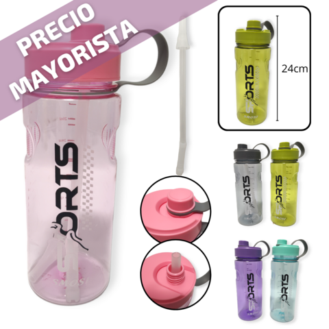 Botella Agua Plástico Sport Color 1000ml