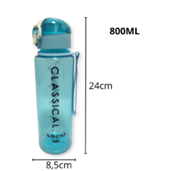 Botella Agua Plástico Filtro Varios Colores clasica con correa - pachos