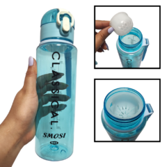 Botella Agua Plástico Filtro Varios Colores clasica con correa - tienda online