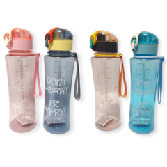 Botella Agua Plástico Filtro Varios Colores con correa - comprar online
