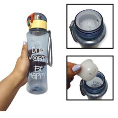 Botella Agua Plástico Filtro Varios Colores con correa - tienda online