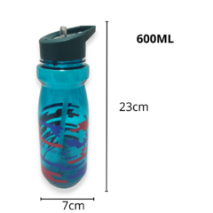 Botella Agua Plástico Colores Pico Sport plastico - pachos