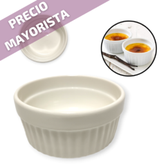 Compotera Cuenco Bowl Ceramica Blanco chico rayado Cocina bazar