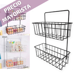 Estante Organizador Doble Multiuso colgante Rack Cocina Baño