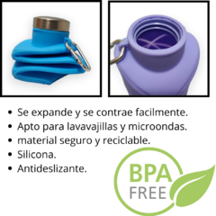 Botella Silicona Expansible Plegable Alta Deportiva Portatil en internet