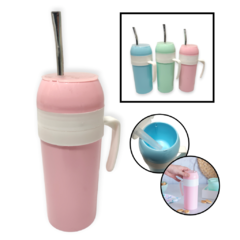 Mate Listo Color Pastel Automático Bombilla Metal Plástico