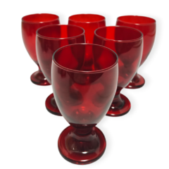 copas de agua color rojo x6 unidades bazar cocina - comprar online