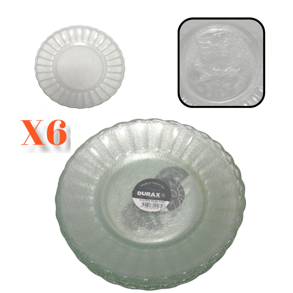 Platos de postre de vidrio sale