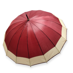 Paraguas Largo Reforzado 16 Varillas Liso Lluvia - comprar online