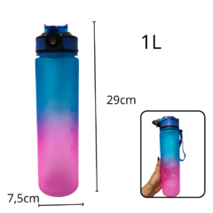 Botella Agua Plástico Motivacional + Medidas 1000ml en internet