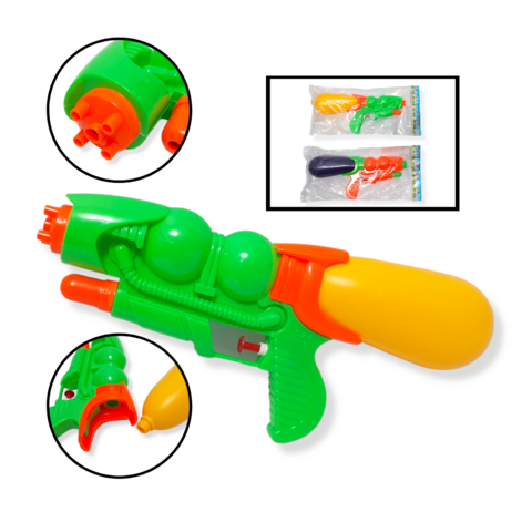 Pistola Lanza Agua Plástica Colores Juguete Verano