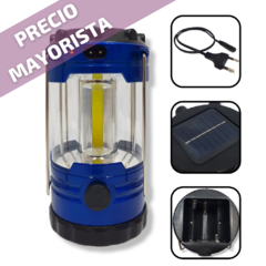 Farol Led Lampara Solar Pila Camping Pesca Recargable