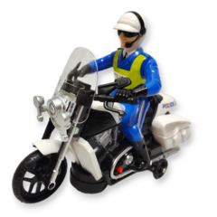 Moto Muñeco Policía Luz Sonido Movimiento Juguetes - comprar online