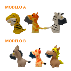 Muñeco Animales Goma X3 Piezas Juguetes - comprar online