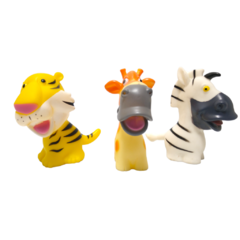 Muñeco Animales Goma X3 Piezas Juguetes - pachos
