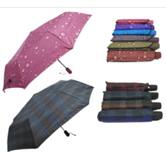 Paraguas Corto Mini Automático Liso Reforzado Lluvia