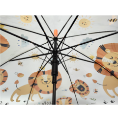 Paraguas Infantil Largo Estampado Animales Unisex Reforzado