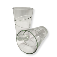 Vasos Vidrio Alto Diseño Agua Jugo Durax X6 Unidades - pachos