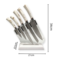 Set Cuchillos X5 Cerámica Taco Acrílico Cuchilla Bazar - comprar online