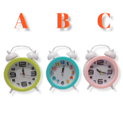 Reloj Despertador Plástico Circular Color Analógico Deco - comprar online