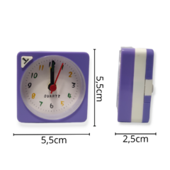 Reloj Despertador Analogico Plástico Cuadrado Mesa - pachos