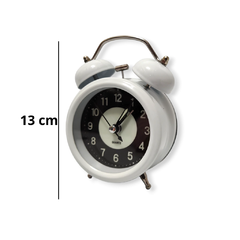 Reloj Despertador Analógico Metal Campana Vintage Deco - pachos