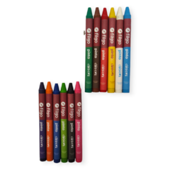 Crayones Caja de 12 colores cortos filgo escolar libreria - comprar online