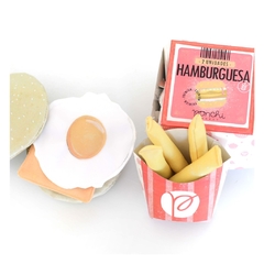 Hamburguesa con papas en Cajita feliz (comiditas de tela)