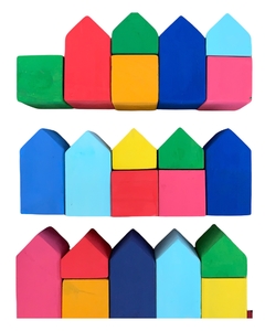 Set de 7 casitas de madera multicolor - Lorenza Mía Kids