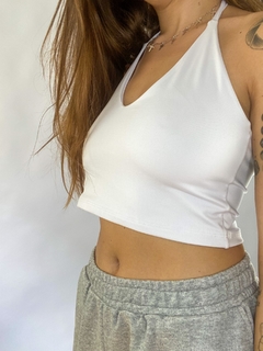 Cropped Frente única Branco - comprar online