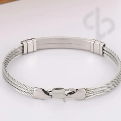 Bracelete Masculino Aço Inox 3 Fios na internet