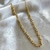 Choker elos arrendondados com mini esferas banhado a ouro 18k