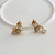 Brinco Ear Cuff 3 gotas cristal banhado a ouro 18k - Karine Ramalho Joias