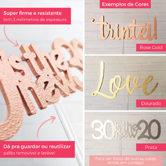 Topo de Bolo Nome Personalizado - Estilo Confetti - zarty . ideias criativas