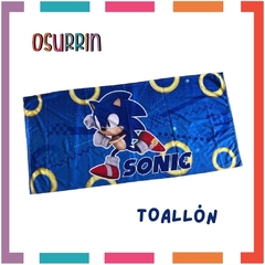 Combo Toalla Toallon + Short de Baño + Remera de Agua Sonic - OSURRIN
