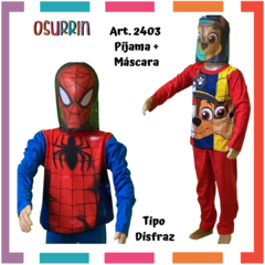 Pijama + Máscara tipo DISFRAZ de HOMBRE ARAÑA / Spiderman - comprar online