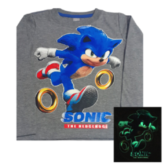 Remera SONIC que BRILLA en la oscuridad 100% algodón peinado premium - comprar online